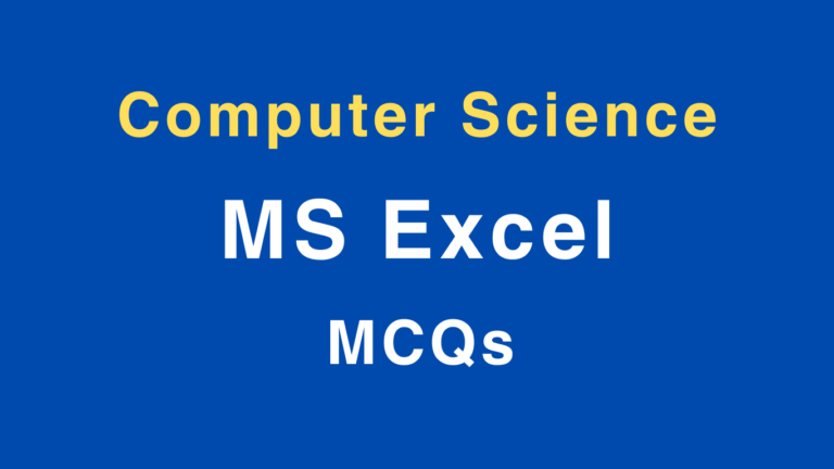 MS Excel MCQS