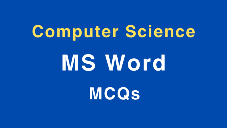 MS Word MCQs